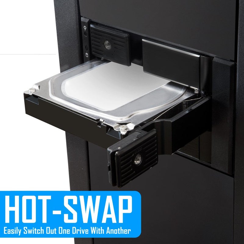Kingwin Hard Drive Enclosure for Computer PC Case Internal 3 Bay Hot Swap for 3.5â€ HDD SSD, SATA Backplane Aluminum Trayless Mobile Rack, Support SATA I/II/III & SAS I/II 6 Gbps Performance - Image 3